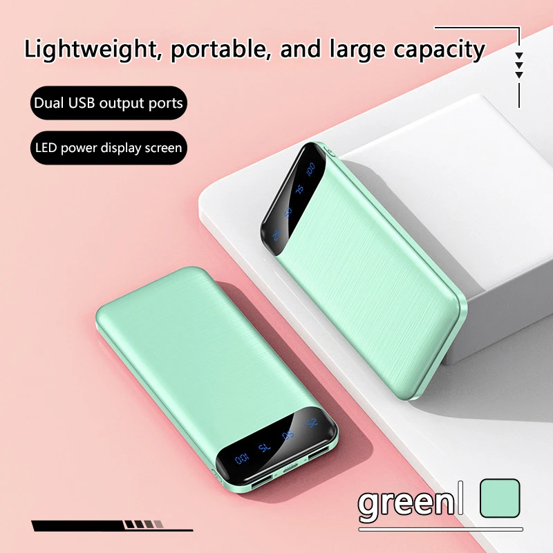 

50000mAh Mini Power Bank Large Capacity Ultra Fast Charging Portable Digital Display Screen Compact Suitable For iPhone Xiaomi