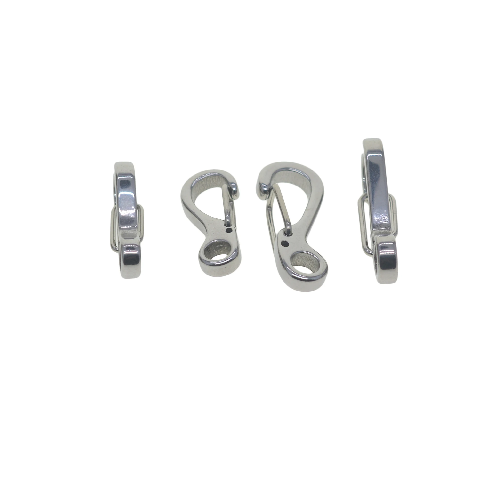 6pcs Mini Stainless Steel Spring Snap Hook Set