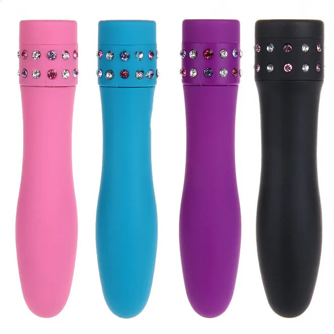 2pcs Random Color Clitoris Sex Toys for Girls Battery Vibrator Vibrating Massager Lipstick Mini Bullet Diamond Vibrator Women view 6