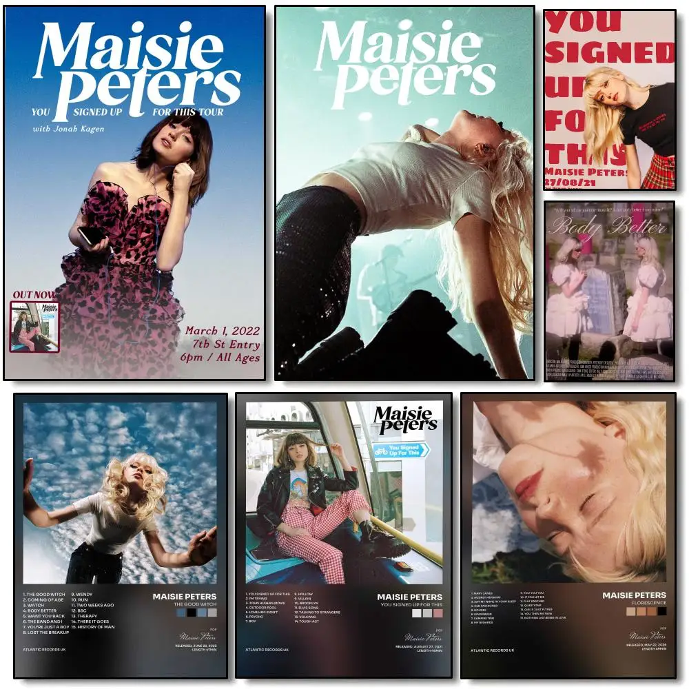 Singer M-Maisie Peters Poster Modern Aesthetic Wall Art | Stylish Bedroom Home Decor & Unique Gift Ideas