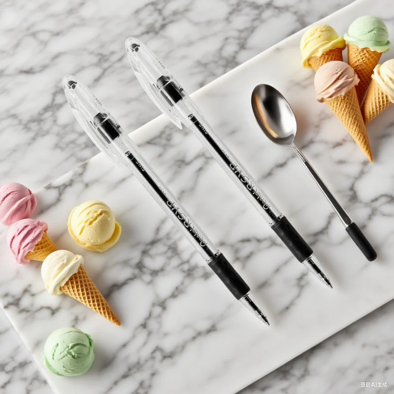 신뢰할 수 있는 0.7mm 볼펜 - 2개의 가는 선 투명 검정색 필기