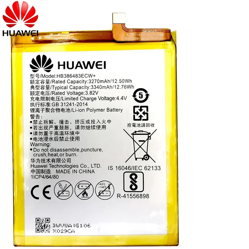 Huawei Original Battery HB386483ECW+ 3340mAh for Huawei Maimang 5 / Honor 6X G9 plus MLA-AL00 MLA-AL10 Replacement Batteries