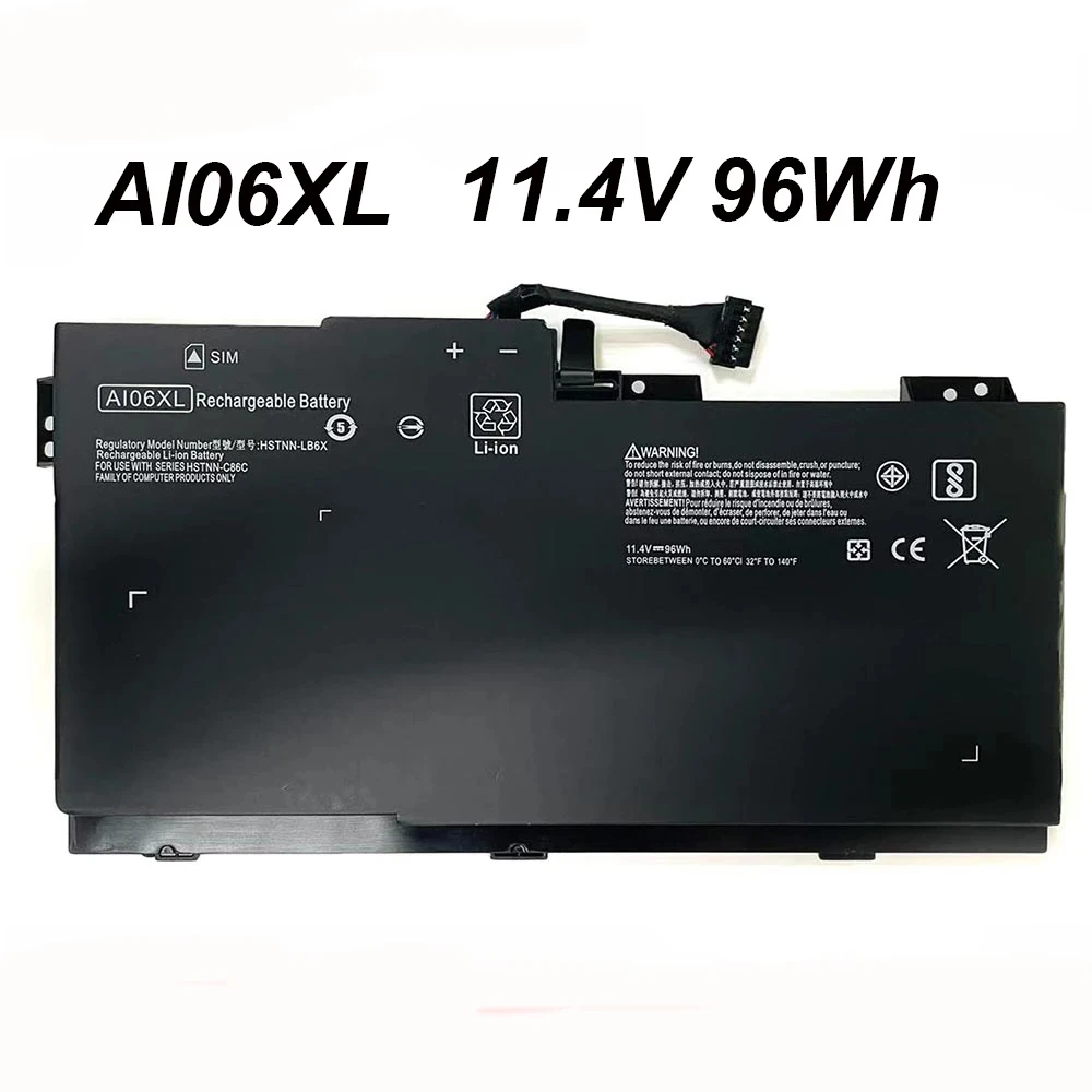 AI06XL 11.4V 96Wh 7860mAh Laptop Battery For HP ZBook 17 G3 T7V62ET V1Q05UT X9T88UT T7V61ET 17 G3 Workstation Series