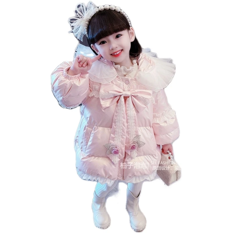 Cappotto per ragazze giacca capispalla in cotone frangivento 2023 Lovable addensare velluto inverno caldo abbigliamento per bambini di alta qualità