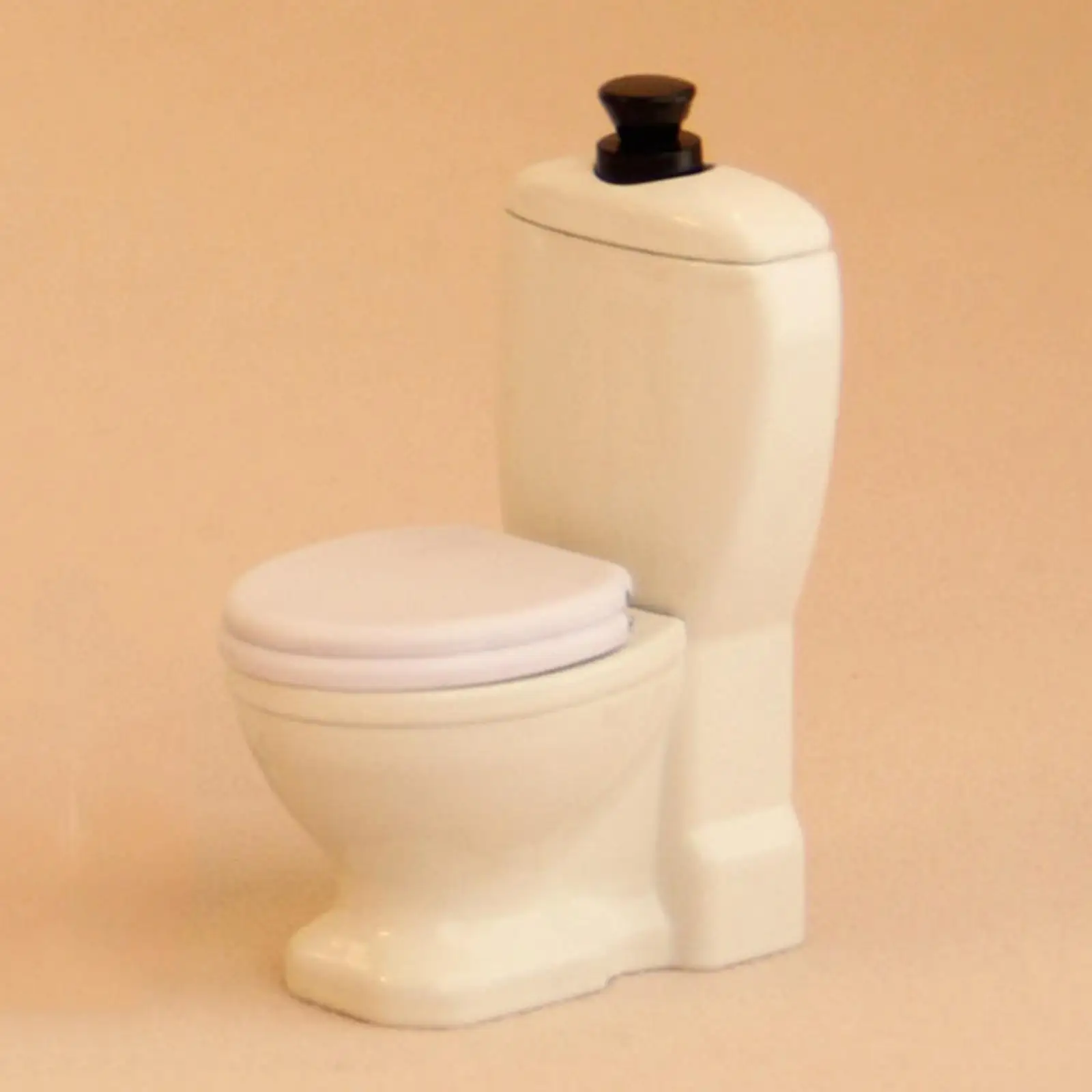 

Miniature Toilet Model for 1/12 Dolls Playset Dollhouse Decoration Realistic Bathroom Furniture Pretend Play Toy Funny Gift