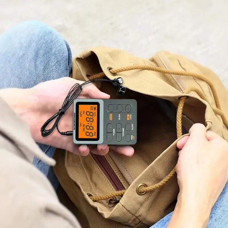 متعددة الوظائف الرقمية راديو Fm المحمولة مشغل Mp3 وكمان راديو النوم الموقت وظيفة مكبر صوت الوسائط لبرنامج الراديو الصباح