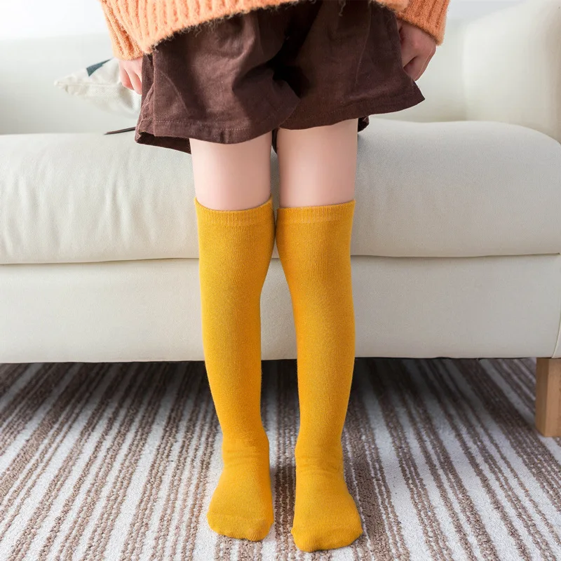 

Детские гольфы. Осенние и зимние детские гольфы, однотонные универсальные высокие носки.