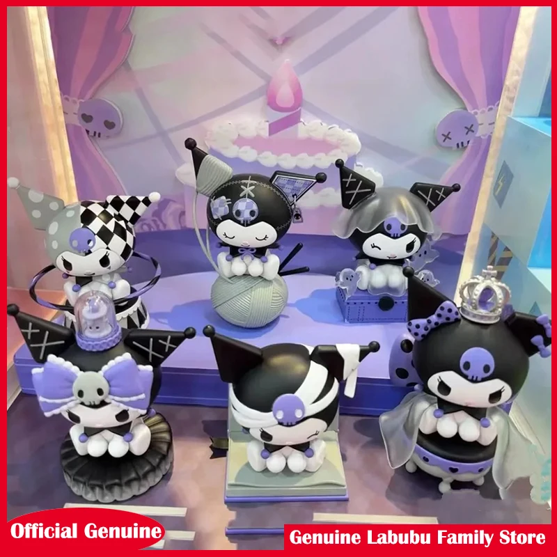 

Новый оригинальный персонаж Sanrio Kuromi, серия «Темная ночь», слепая коробка, игрушки, фигурки аниме Kuromi, загадочная коробка, орнамент, подарок Xams