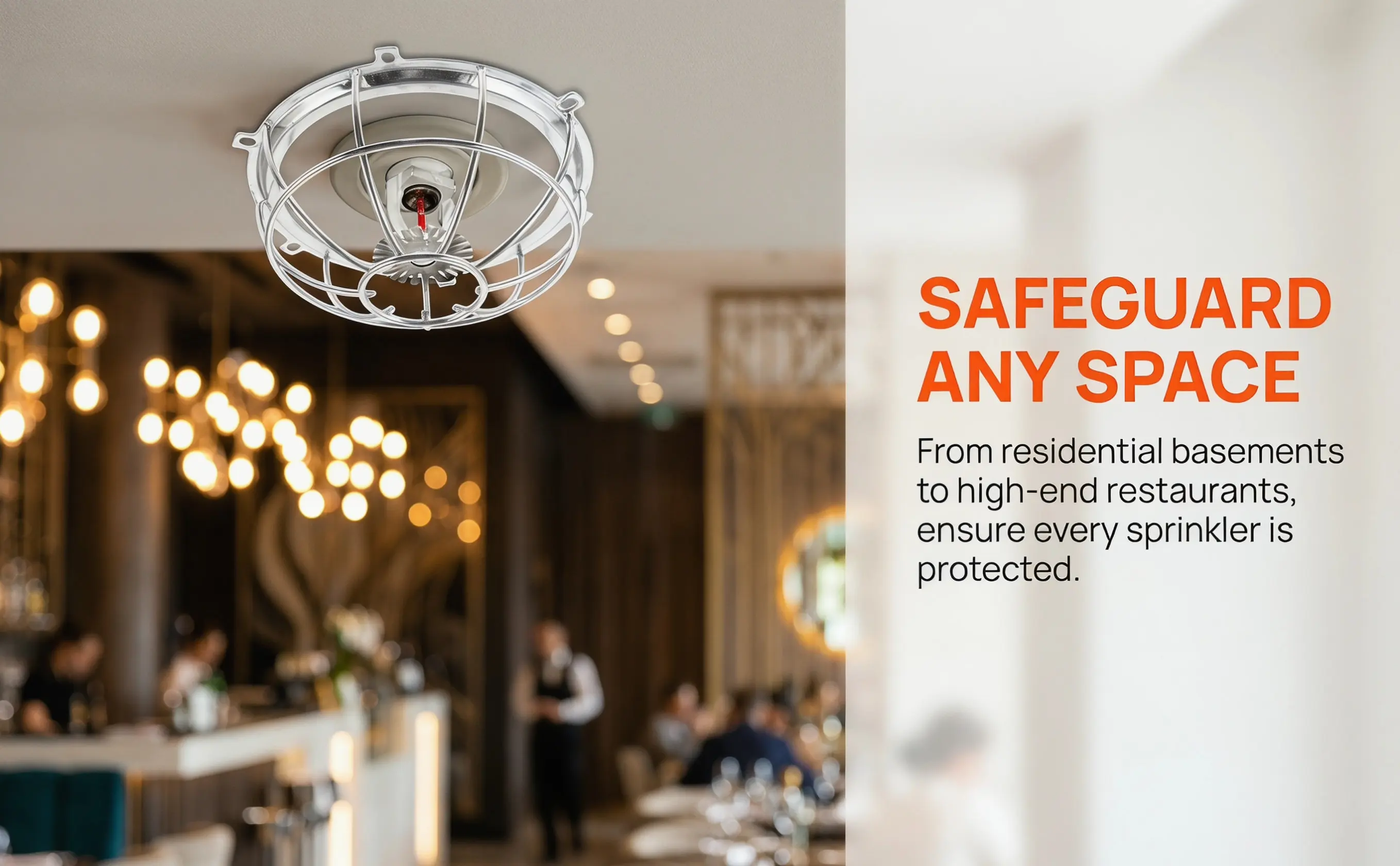 Fire Sprinkler Protector Stainless Steel Cover Replacement Screw Type Cage Bracket for Commercial Residential Sprinkler