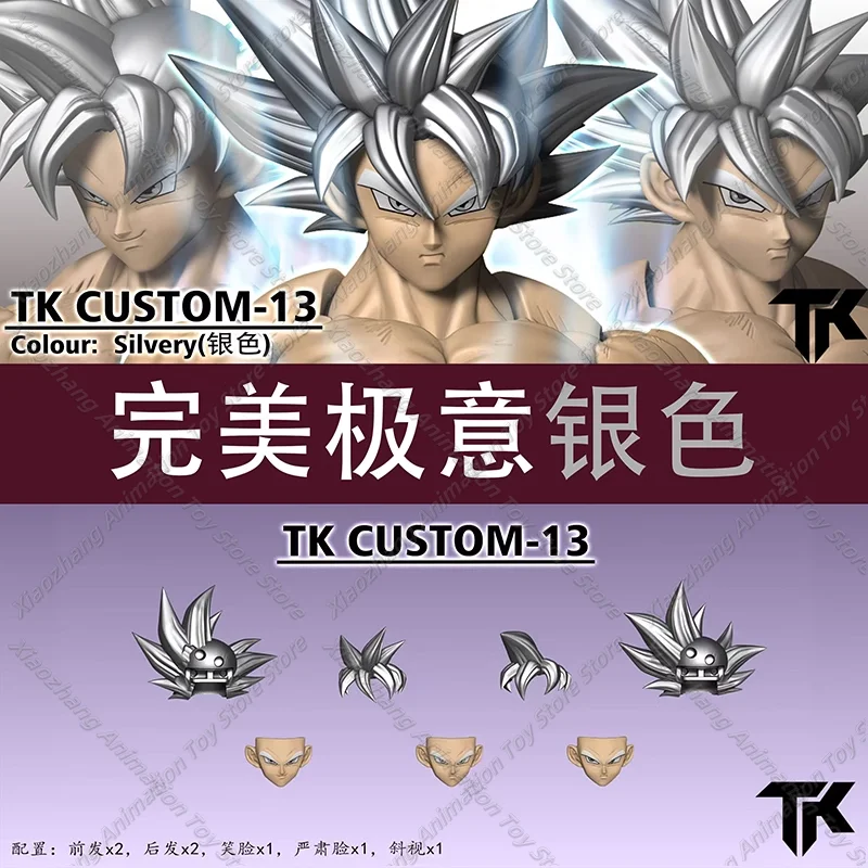 TKDIY TKCUSTOM TK Dragon Ball SHF Ultra Instinct Son Goku 3.0 New Heads Custom Headsculpt Set Anime Action Figures Toys Gift