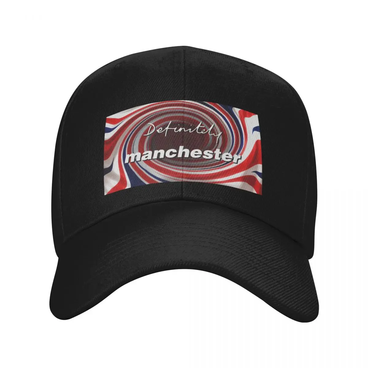 

Red White and Blue Manchester swirl for Oasis '25 tour at Heaton Park Baseball Cap Golf Hat Man Golf cute Men Caps Women's