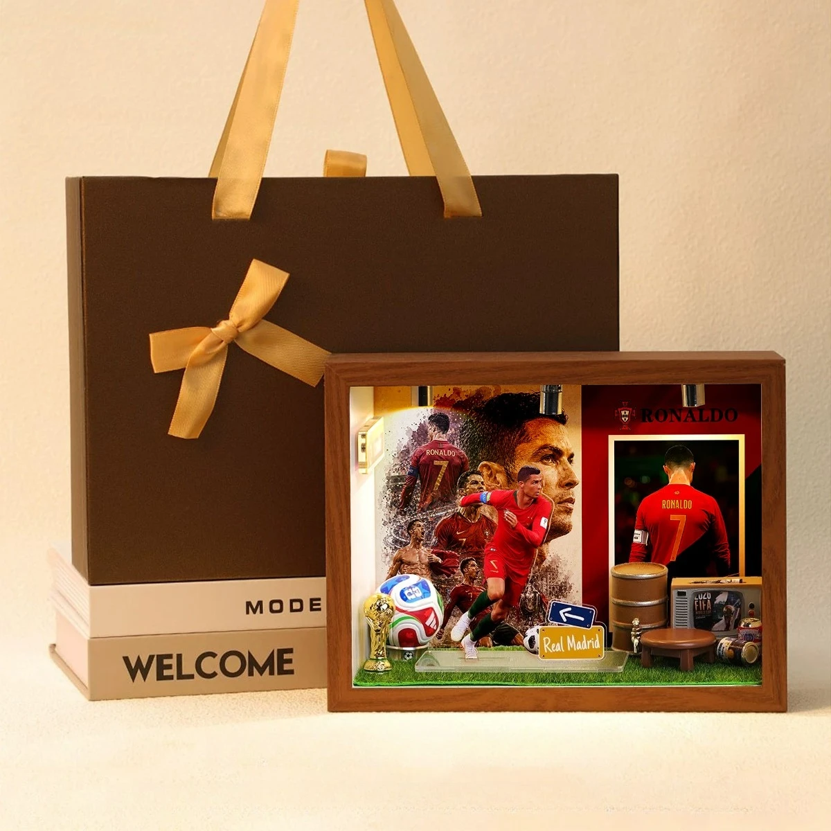 Football Star Acrylic Trophy Frame Ronaldo Messi Neymar Soccer Player Collectible Desk Ornament Fan Gift Decoration Souvenir view 5