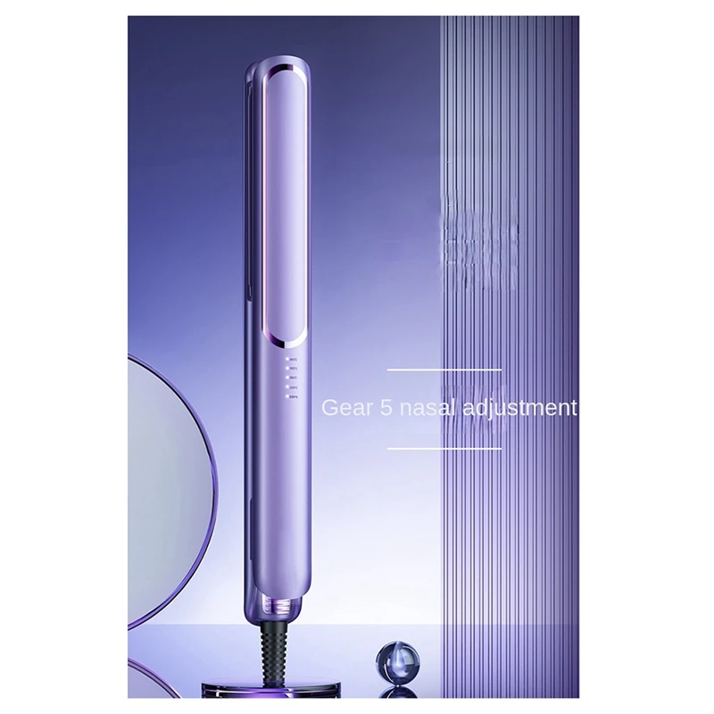 مكواة فرد الشعر السيراميكية الكهربائية الساخنة 5 درجات الحرارة مكواة فرد صغيرة مشط التدفئة أداة تصفيف الشعر المضادة للحرق