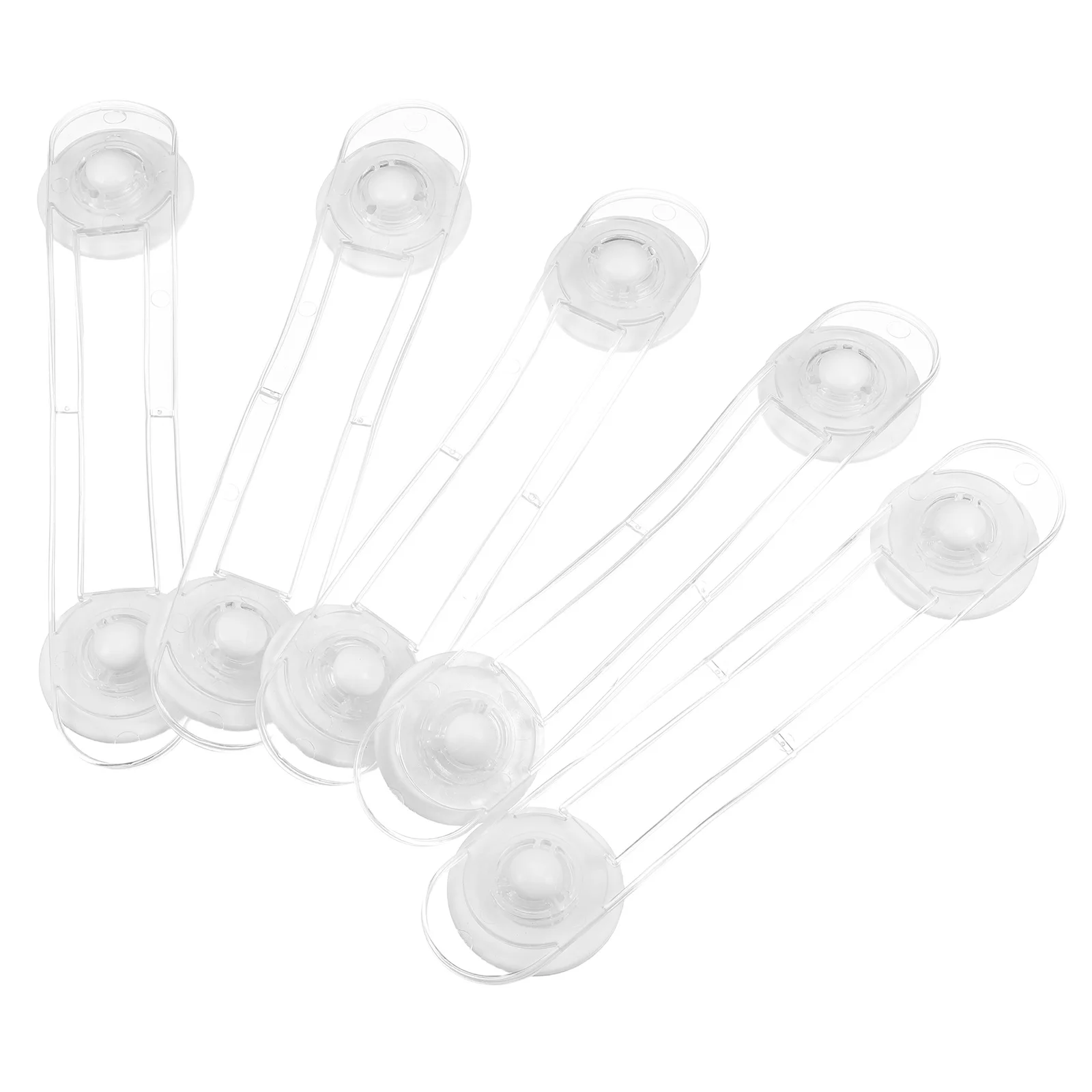 

12Pcs Transparent Child Safety Locks Baby Proof Cabinet Drawer Locks No Drilling Refrigerator Door Kitchen Safety Latches