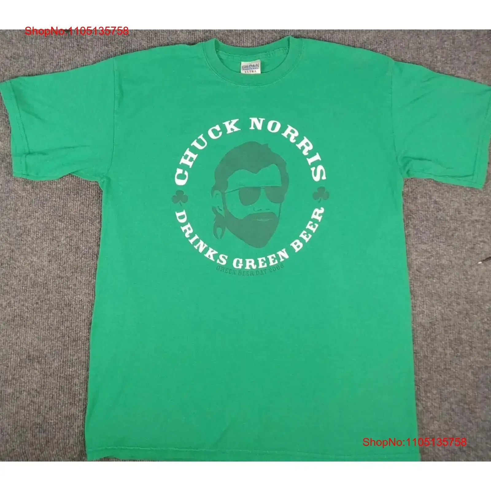 

Chuck Norris t Shirt Sz M drinks Green beer vintage medium vintage Washed Versatile Casual Stylish Top For Everyday Wear