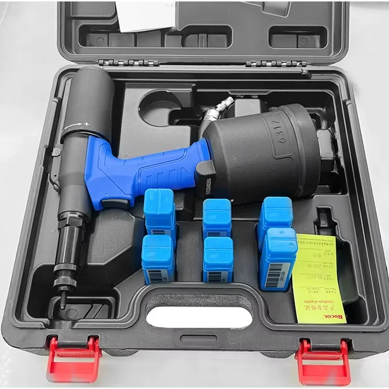 Pistol Rivet Pneumatik Kelas Industri RL5308, Alat Rivet Udara Otomatis Portabel, Rentang Rivet M3-M8, Kekuatan Tarik 24000N