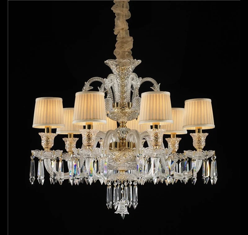 MEEROSEE K9 kryształowy żyrandol duży luksusowy lampa wisząca Lustre oprawa oświetleniowa Villa Cristal salon