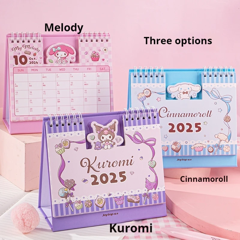 Kuromi Calendar Anime Stand Calendar Daily Weekly Scheduler Planner Agenda Melody Children New Year Office Home Accessories Gift