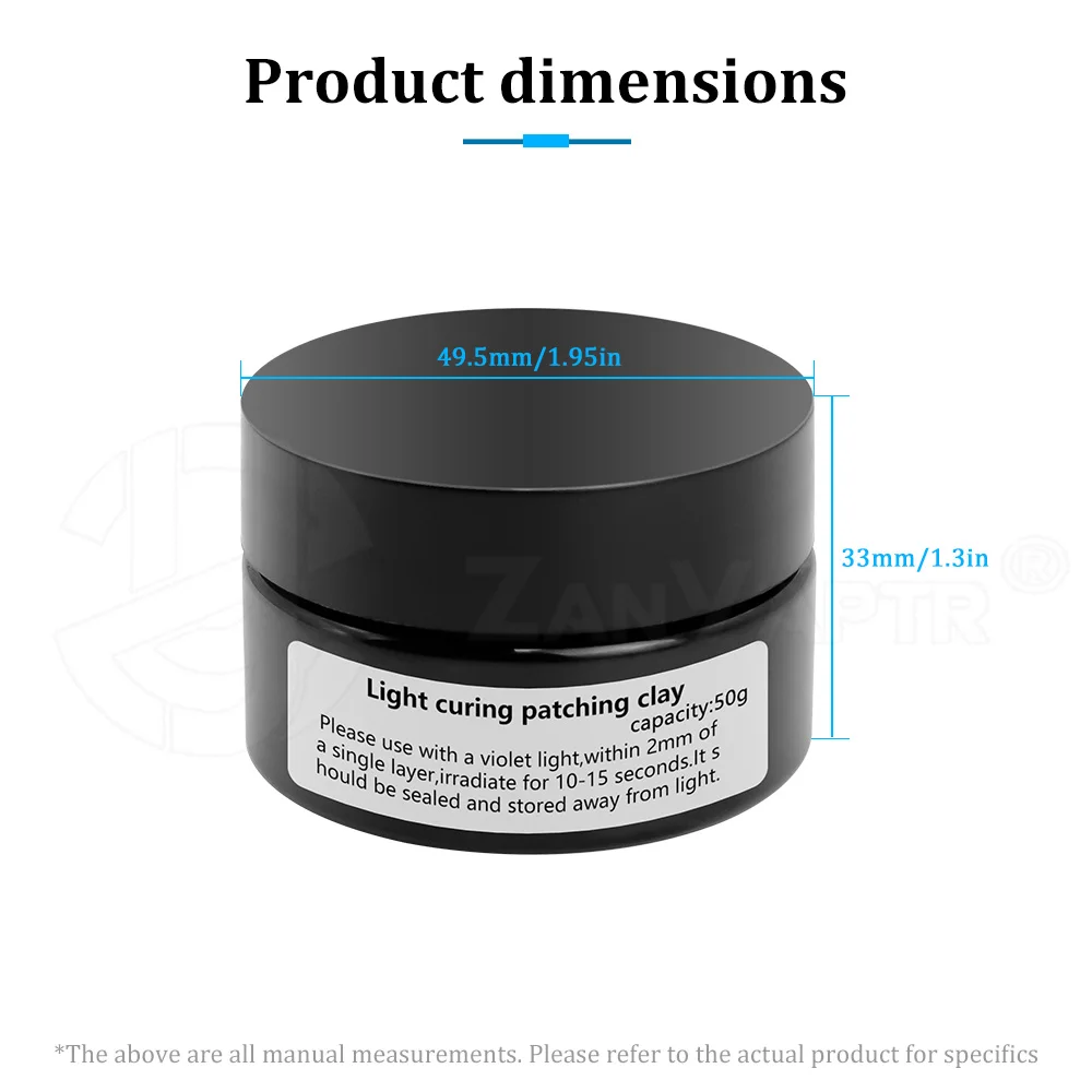 Model Repairing UV Cured Soil For 3D Printer Light-curing plaster For Creality Filling Repair the Failed Models 3D printer parts