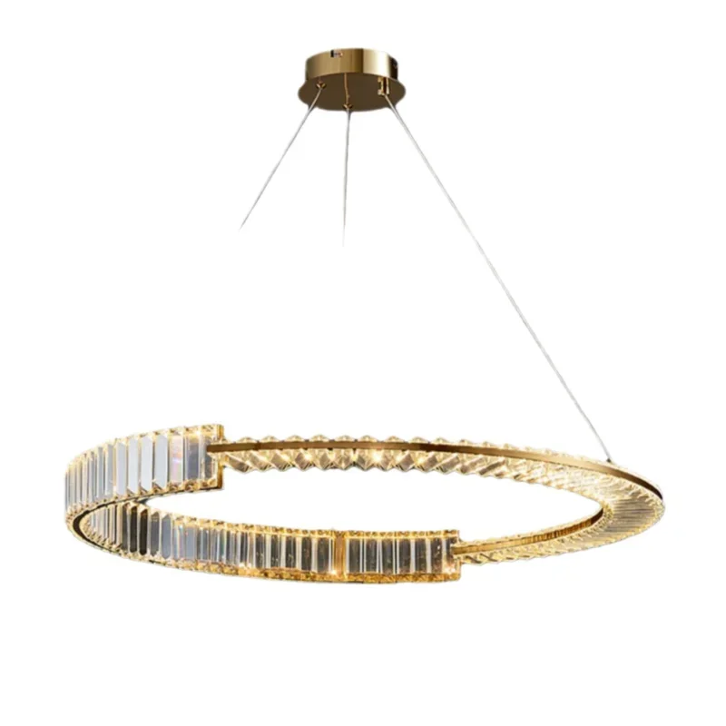 

Italian crystal lamp large living room chandelier dining room ring bedroom light luxury modern simple lamps