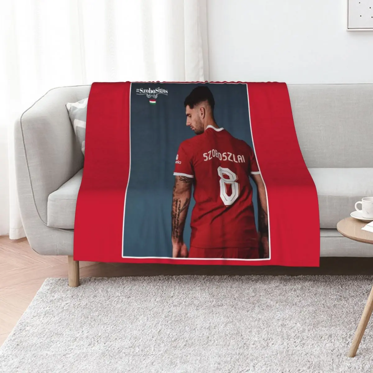 

Szoboszlai Dominik 8 Throw Blanket All Weather Soft Throw Blanket for Sofa