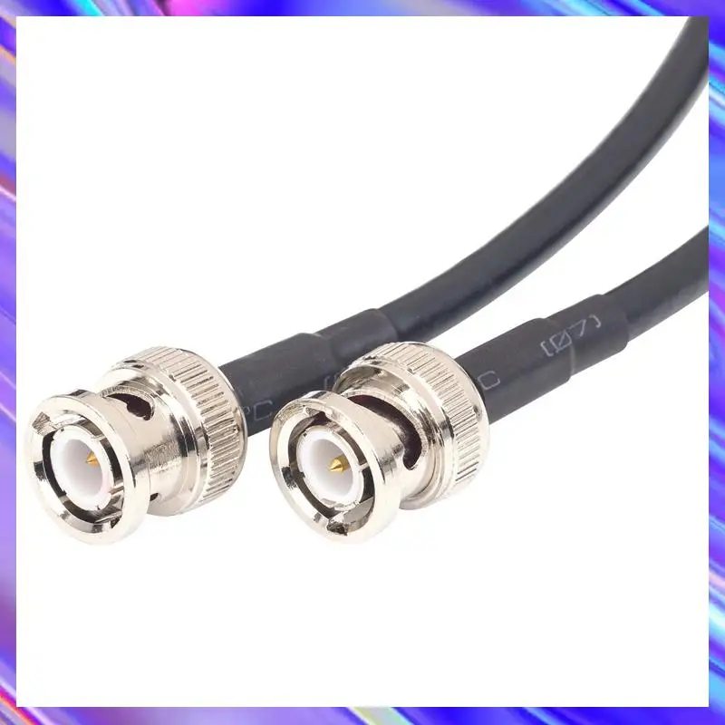 

M09K 2Pcs 1 Meter BNC Extension Cable RG-58 BNC Male To BNC Male Coaxial Cable Rg58a/U 50Ohm RF Adapter Extension Cable