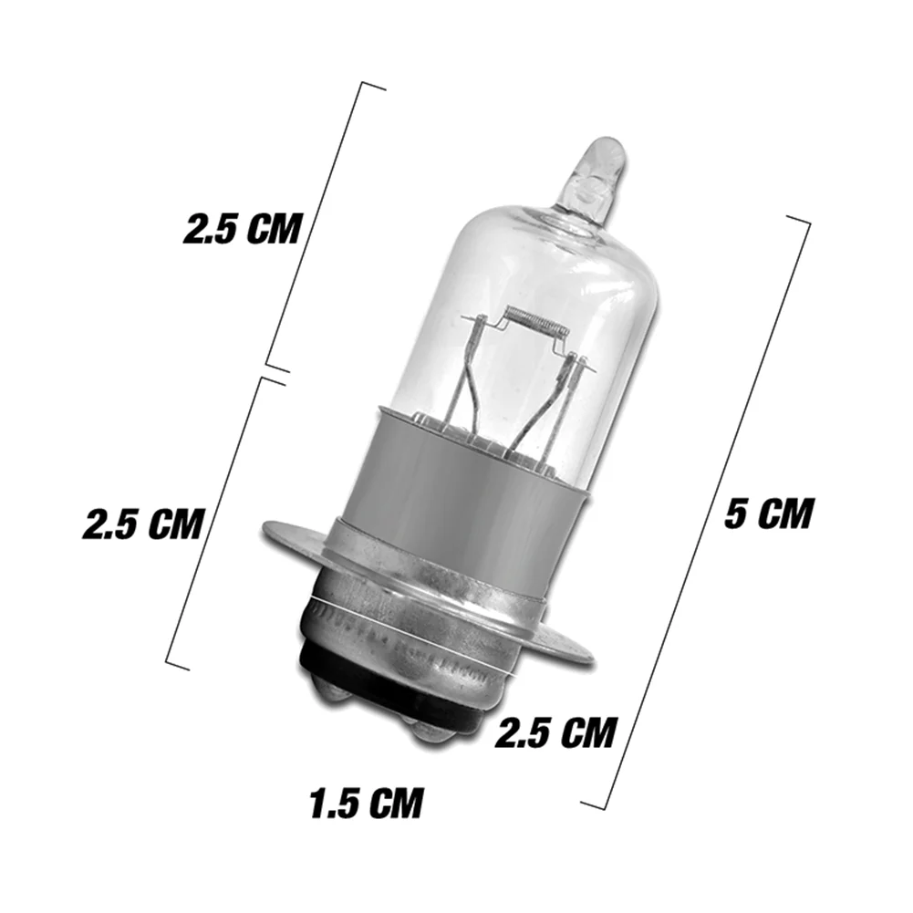 35W Halogen Bulb 12V 6000K/4500K Super Bright H6 T19 P15D Motorcycle Headlight Bulbs Lamp Fits Electric Vehicles UTV Scooters