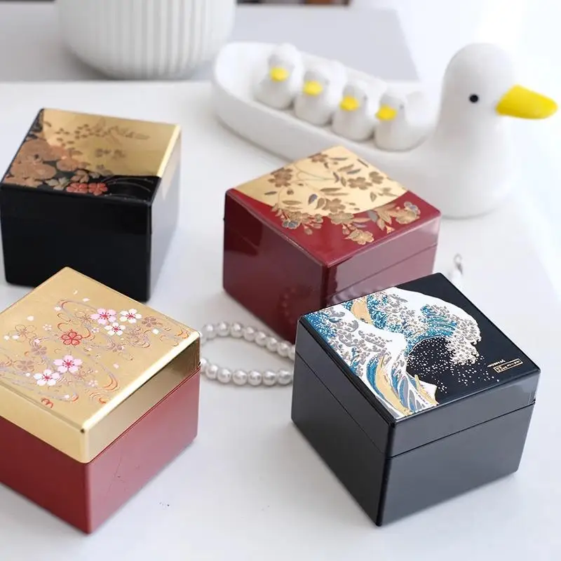 

2025 New Mother of Pearl Jewelry Box Japanese Lacquerware Small Luxury Storage Box for Jewelry
