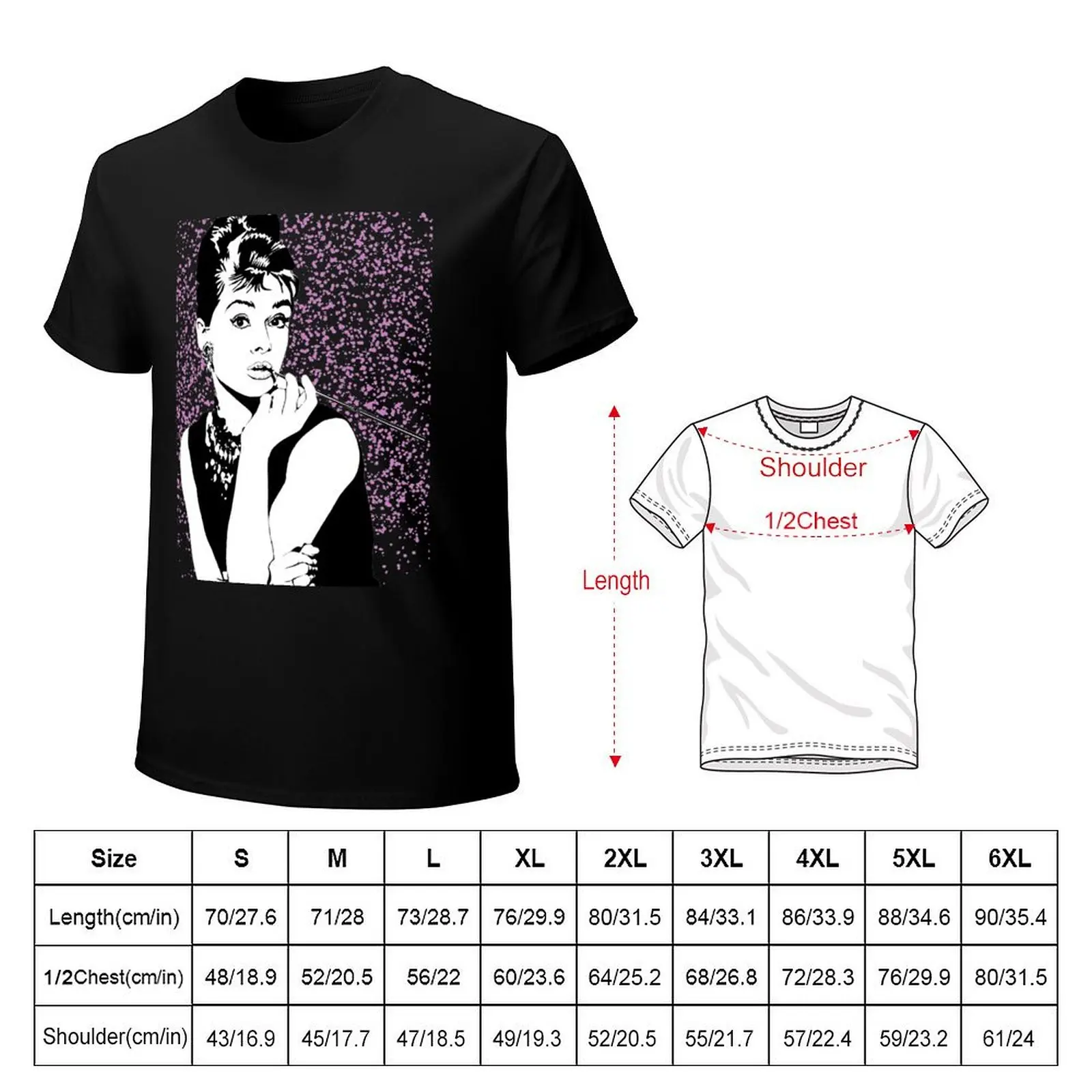 Audrey Hepburn T-Shirt Blouse vintage t shirts vintage anime shirt oversizeds graphic tees for men 2