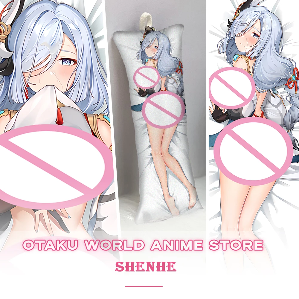 Genshin Impact Shenhe Dakimakura Anime Otaku 2-Side Printed Waifu Decor Hugging Body Pillow Case Cushion Pillow Cover