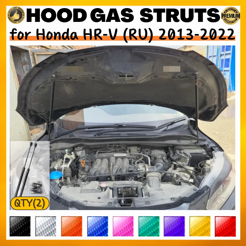 

Qty(2) Hood Struts for Honda HR-V/Vezel/XR-V (RU) 2013-2022 Front Bonnet Modify Gas Springs Shock Absorber Lift Supports Dampers