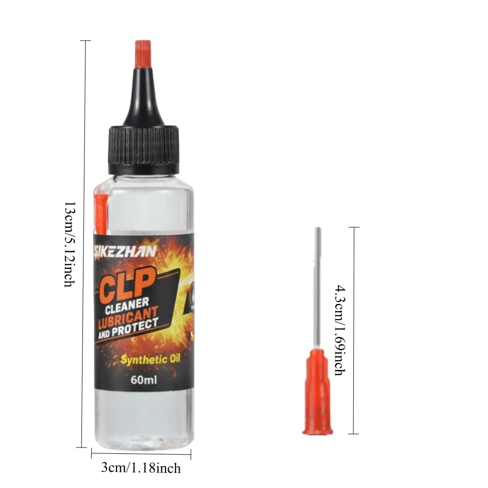 زيت تشحيم منظف CLP مع طرف إبرة دقيقة لمسدس بندقية صيانة العناية بالأسلحة النارية 60 مل #6