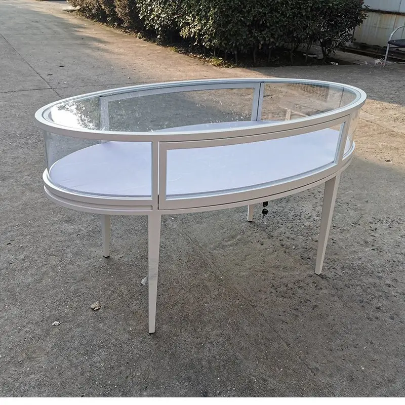 Custom.Customized Ornament Shop Showcase Runde Glas-Schmuckvitrine Jade Jade Ring Display-Zähler