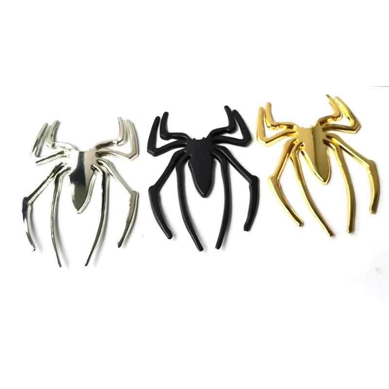 3D Metal Spider Car Sticker Emblem Badge Personalized Scratch Decoration Decal Auto Accessory