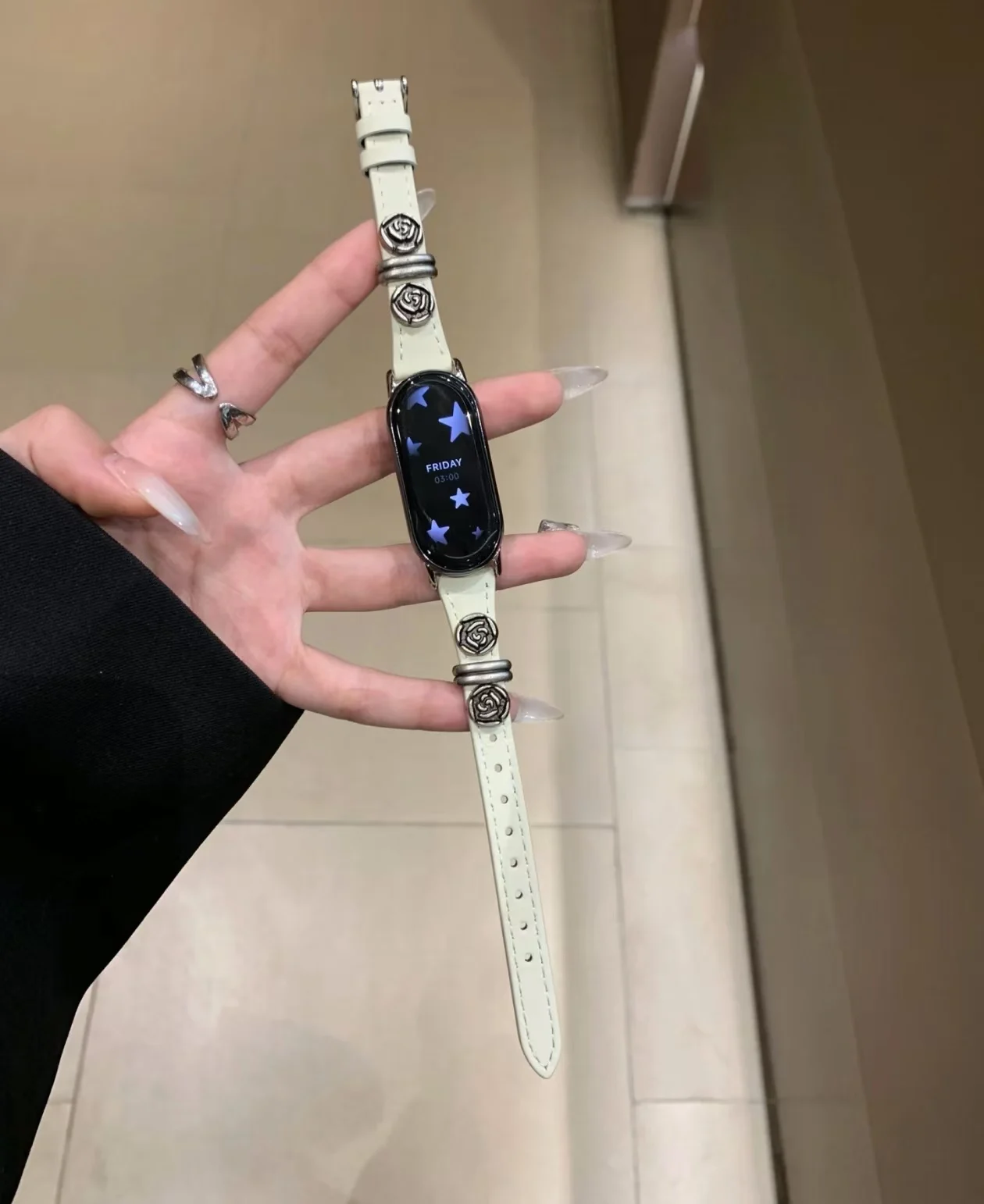 flower For Xiaomi Band 10 9 Leather Watch loop For Xiaomi Band Smart Band NFC Band For Xiaomi 8 Accessories