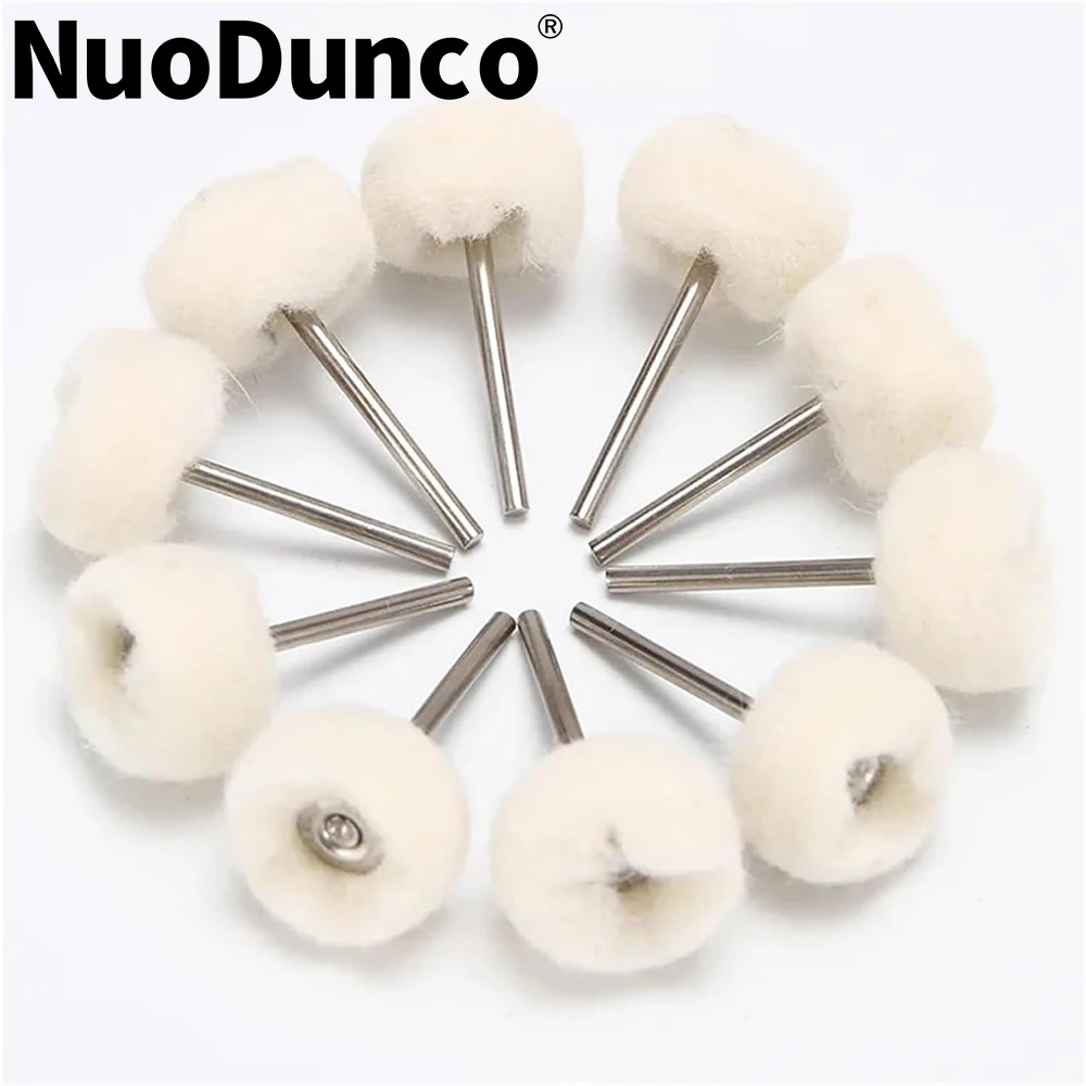 Mini Wool Fiber Grinding Sanding Head Abrasive Disc Felt 3mm Shank Buffing Wheel Metal Polish Brush Drill Rotary Tool Accessory