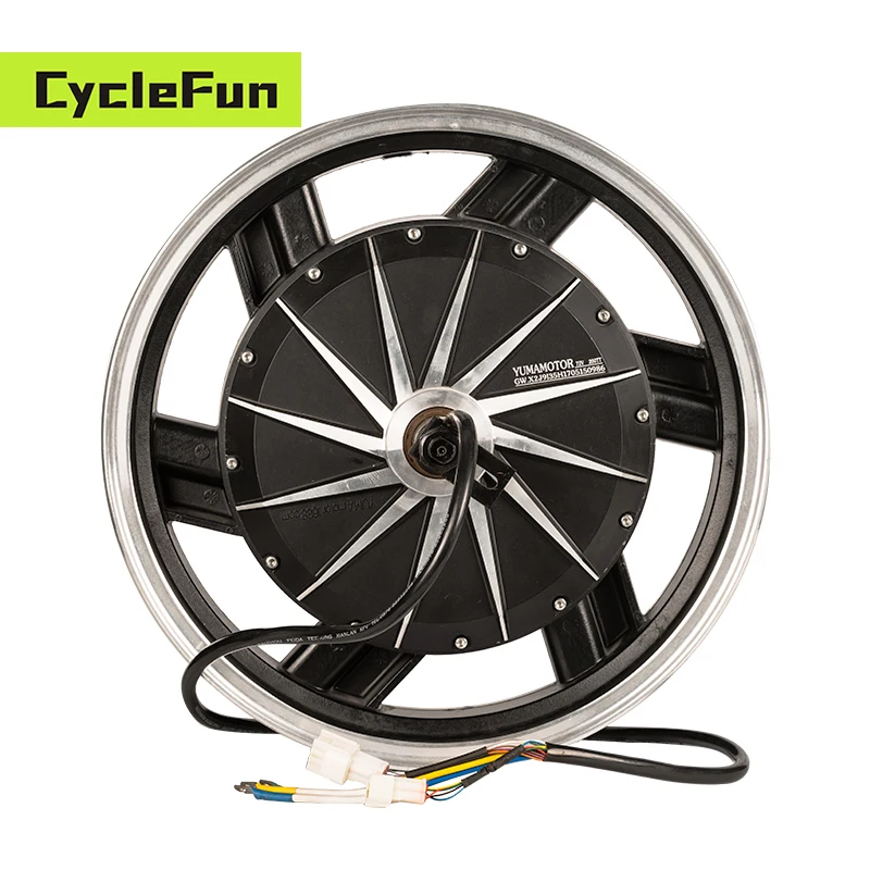 16x3.5 inci 110kmh HY 260 Nilai 4KW 72V V2 BLDC 4000W Motor Hub untuk Sepeda Motor Listrik