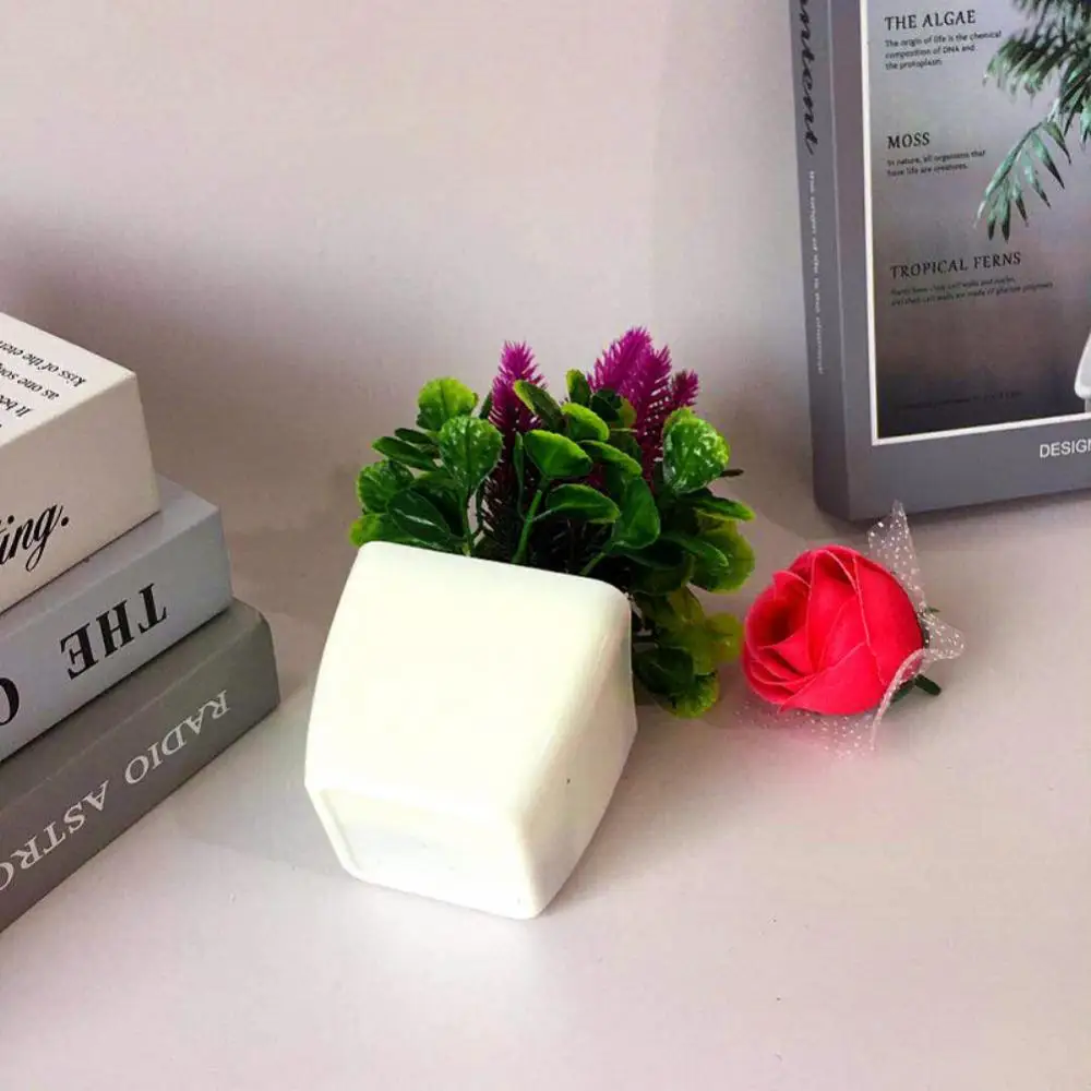 زهرة اصطناعية بلاستيكية لتزيين المنزل ، بوعاء بونساي ، لحفل الزفاف ، غرفة المعيشة ، مكتب ، حديقة ، مكتب ، الربيع والصيف #4