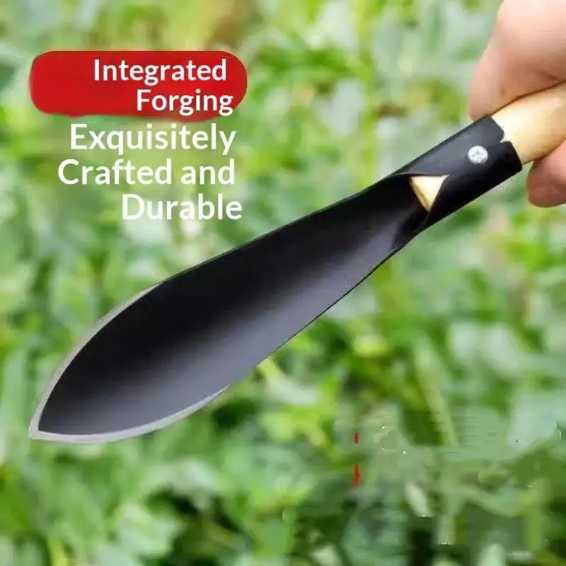 Manganese Steel Garden Trowel Sharp Blade Sturdy Wood Handle For Gardening Planting Digging
