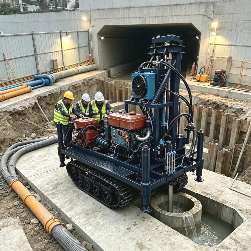 Durable Versatile Water Well Rig Portable Drilling Machine Farm Garden Rural Village Irrigation Home Water 100m Depth Customized