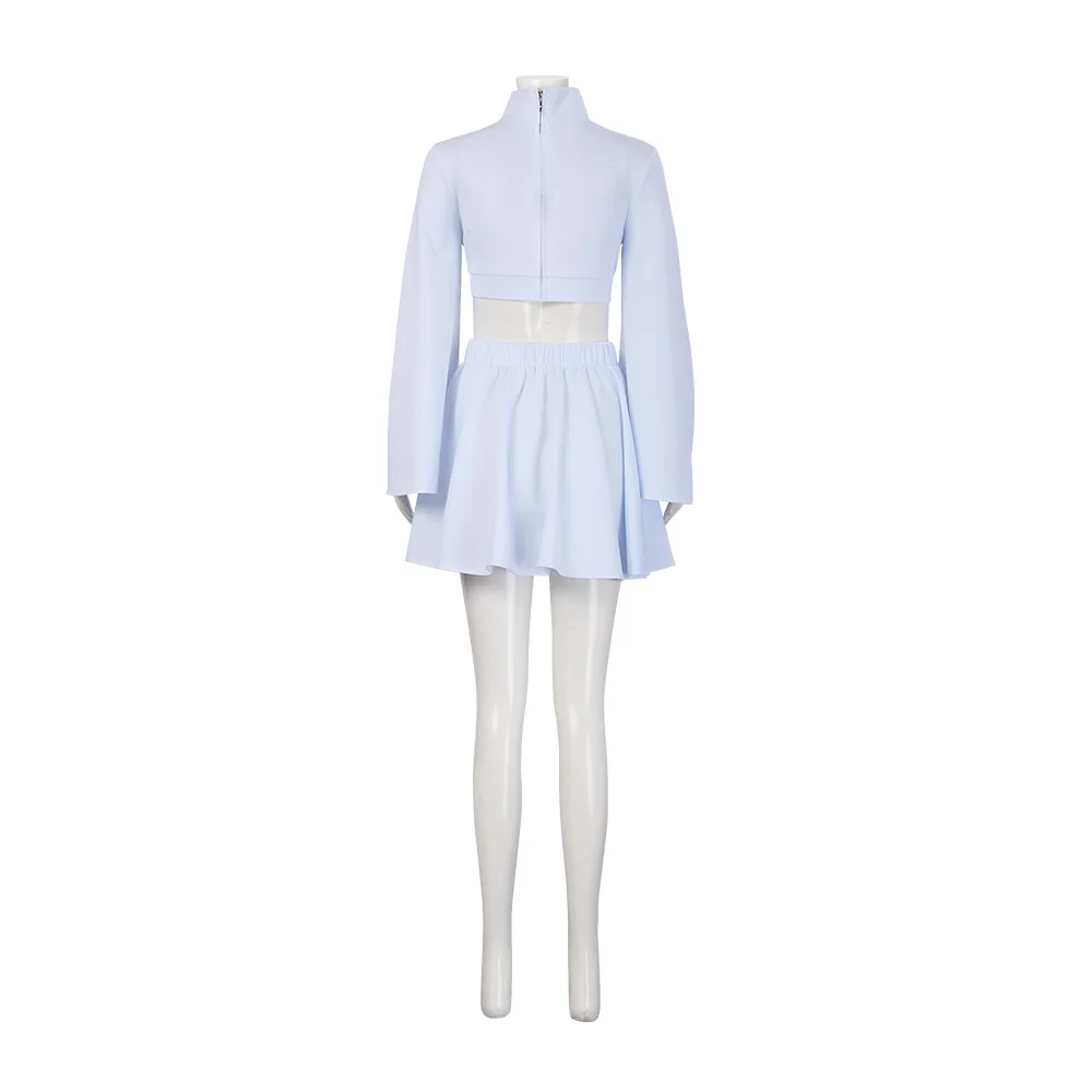 2025 Galaxy Wars Principessa Organa Abito bianco con top corto per donna Classico gioco di ruolo Costume cosplay principessa Leia