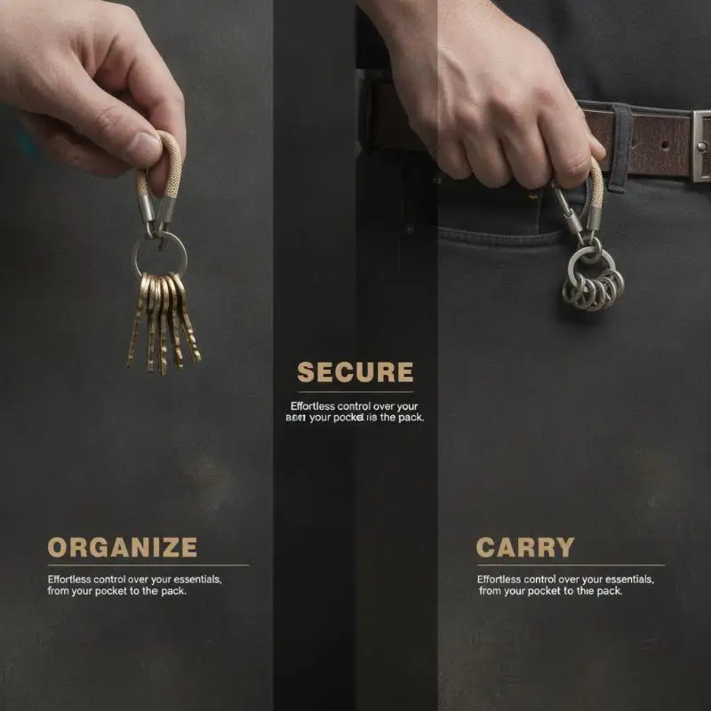 Keychain Organizers Zinc Alloy Key Holders With Rings – Compact Metal Key Management Systems