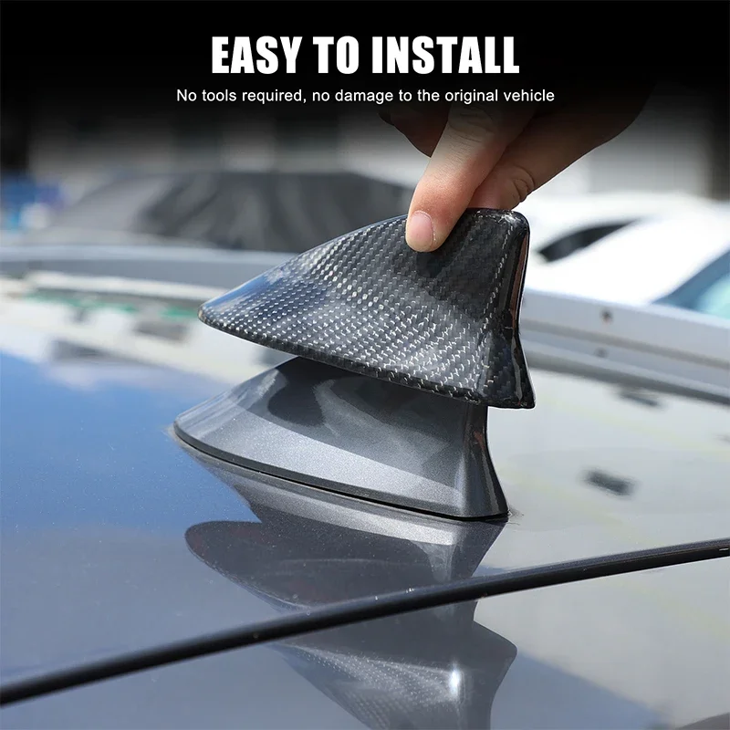 

For Lexus LS ES LX NX IS250 IS350 CT RC UX LM RX Real Hard Carbon Fiber Car Roof Aerial Shark Fin Antenna Cover Sticker