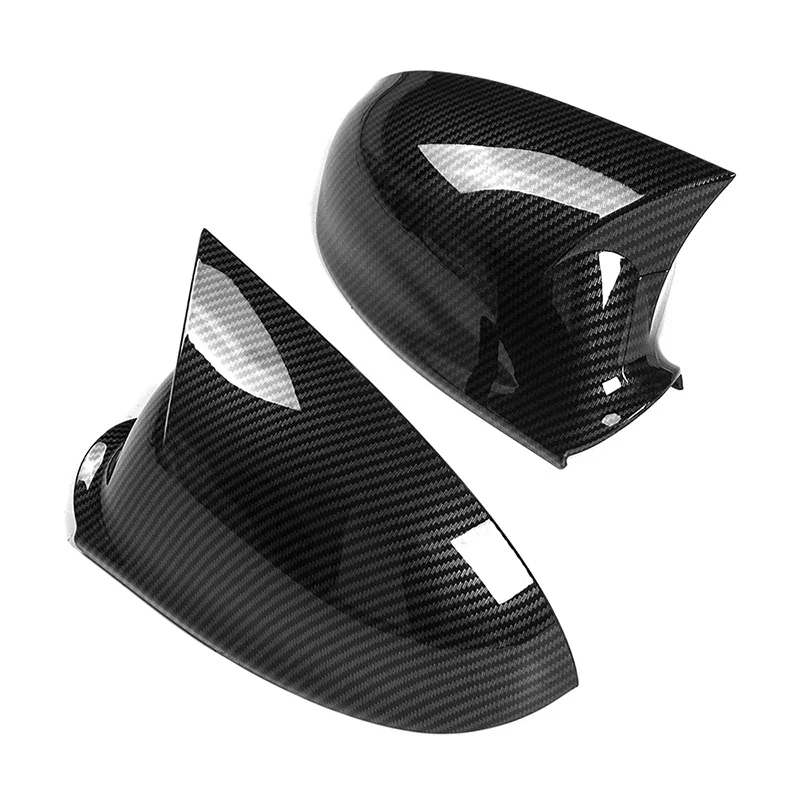

Gloss Black/Carbon Fiber Rearview Mirror Cover For VW Golf 5 MK5 2003-09 Side Wing Mirror Cap Case Trim M Style Car Accessories
