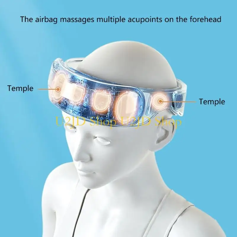 U2JD Silents Operation Eye Hear Hear Massagers نظام ضغط الحرارة الحراري للنظارات