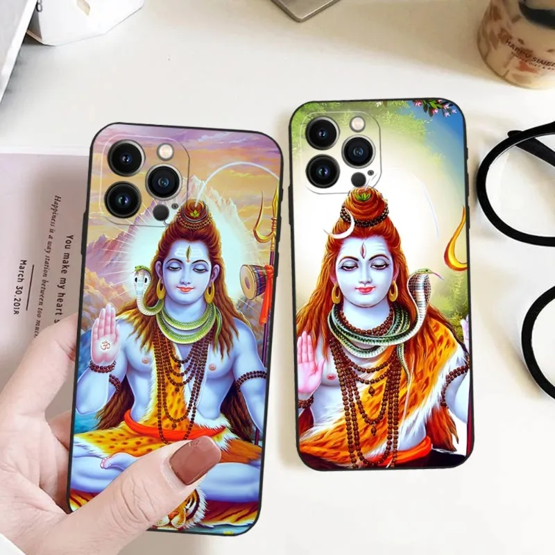 Lord Shiva Hindu God Phone Case For Iphone 14ProMax 15 11 13 14 Pro Xs Max Mini Xr X 7 8 6 6s Plus Funda Cover