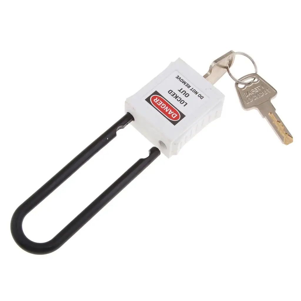 Security Lockout Padlock Keyed Different, PA And Steel, White