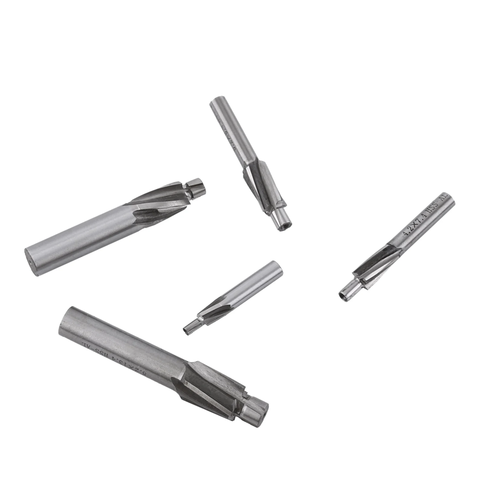 5 pz svasatore fresa fresa Slot punte da trapano strumento M3 M8 4 flauti HSS-AL acciaio super-duro ad alta velocità