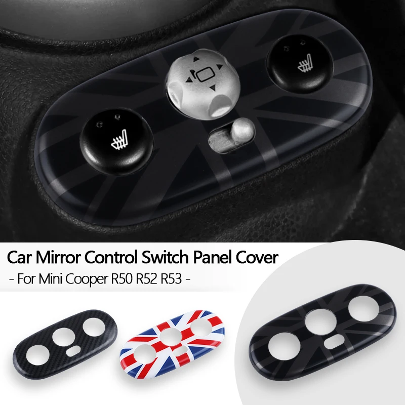 

1 шт. для Mini Cooper R50 R52 R53 2001-2006 автомобильное зеркало заднего вида, панель переключателя, декоративная наклейка, автомобильные аксессуары