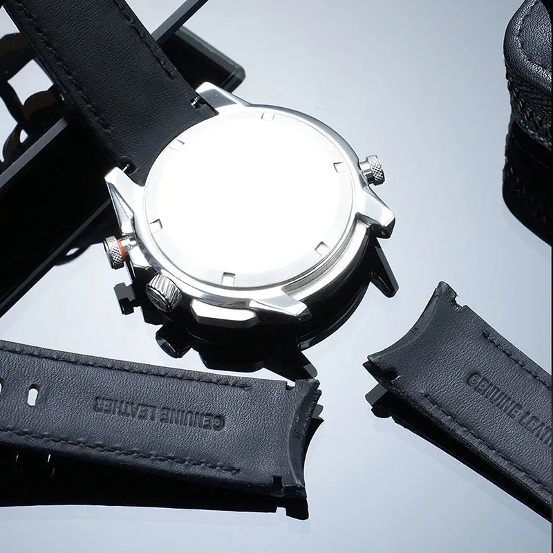 For Citizen Light Energy JW0149 JW0148 JW0137 Curved Waterproof Leather Watch Strap Male 22MM Bracelet Strap Accessories